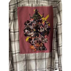 April 25th Flannels – “The Boondocks x MHA” Upcycled Plaid Flannel | H&M